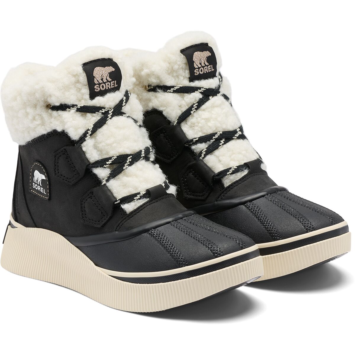 Женские ботинки SOREL Out N About IV Chillz Waterproof Boot, цвет: Чёрный / Морская соль — фото 7