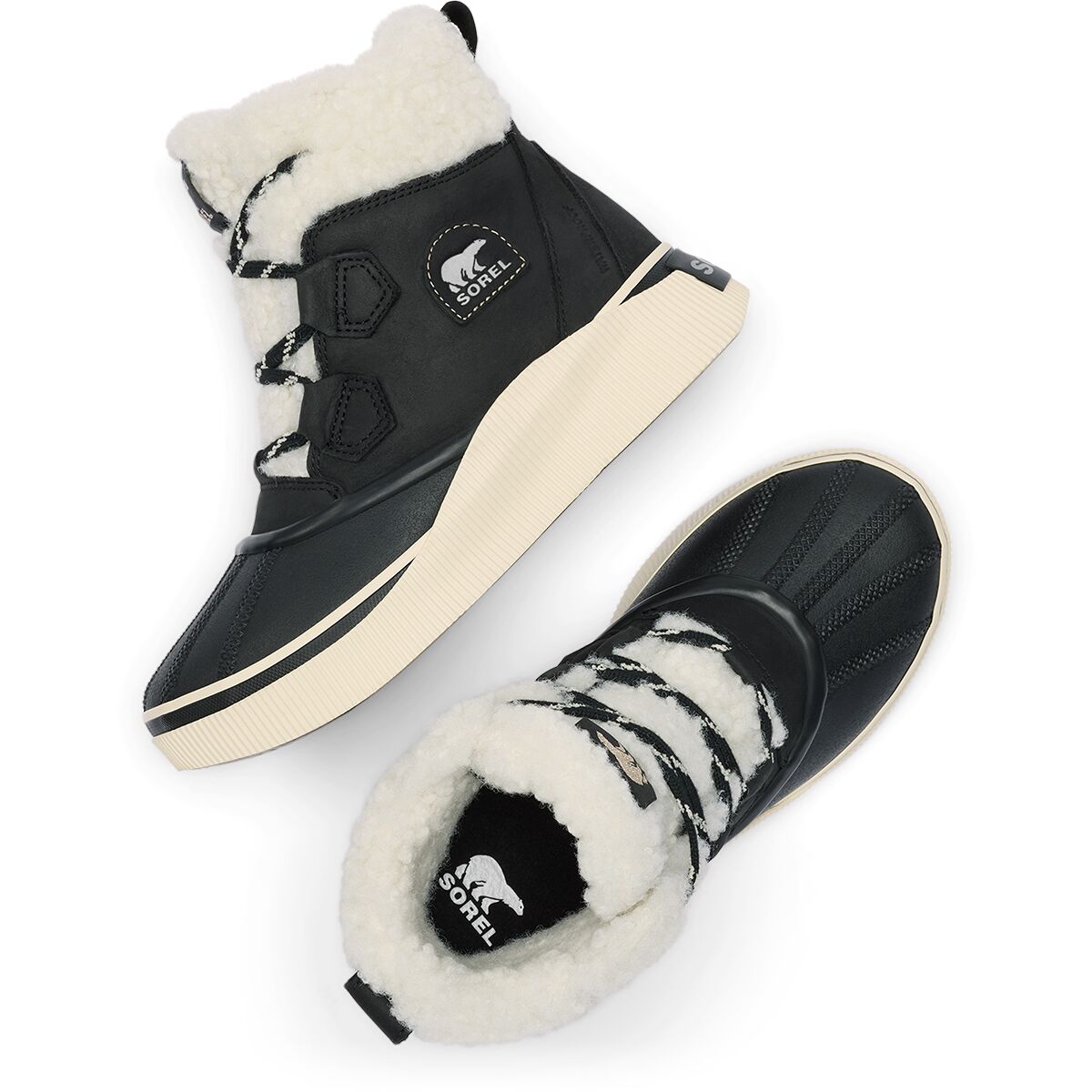 Женские ботинки SOREL Out N About IV Chillz Waterproof Boot, цвет: Чёрный / Морская соль — фото 10