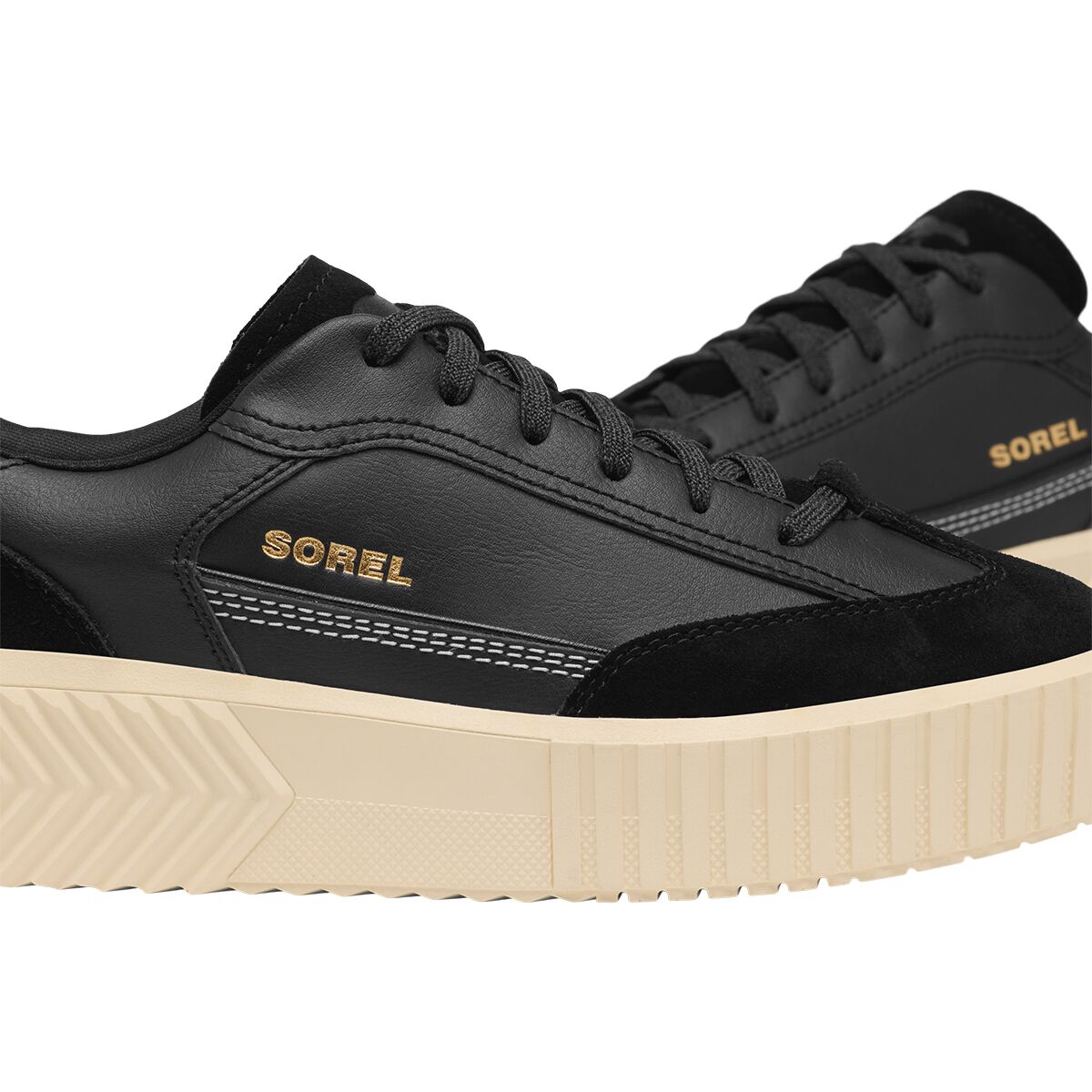 Женские кроссовки SOREL Ona Ave T-Toe, цвет: Чёрный / Медовый белый — фото 6