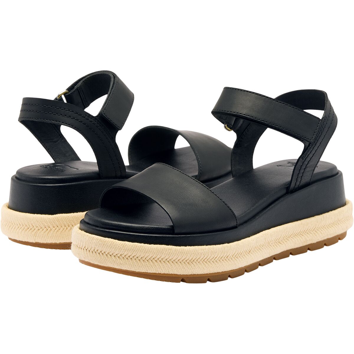 Женские сандалии SOREL Sunpeak Platform Sandal, цвет: Чёрный / Карамельный — фото 4