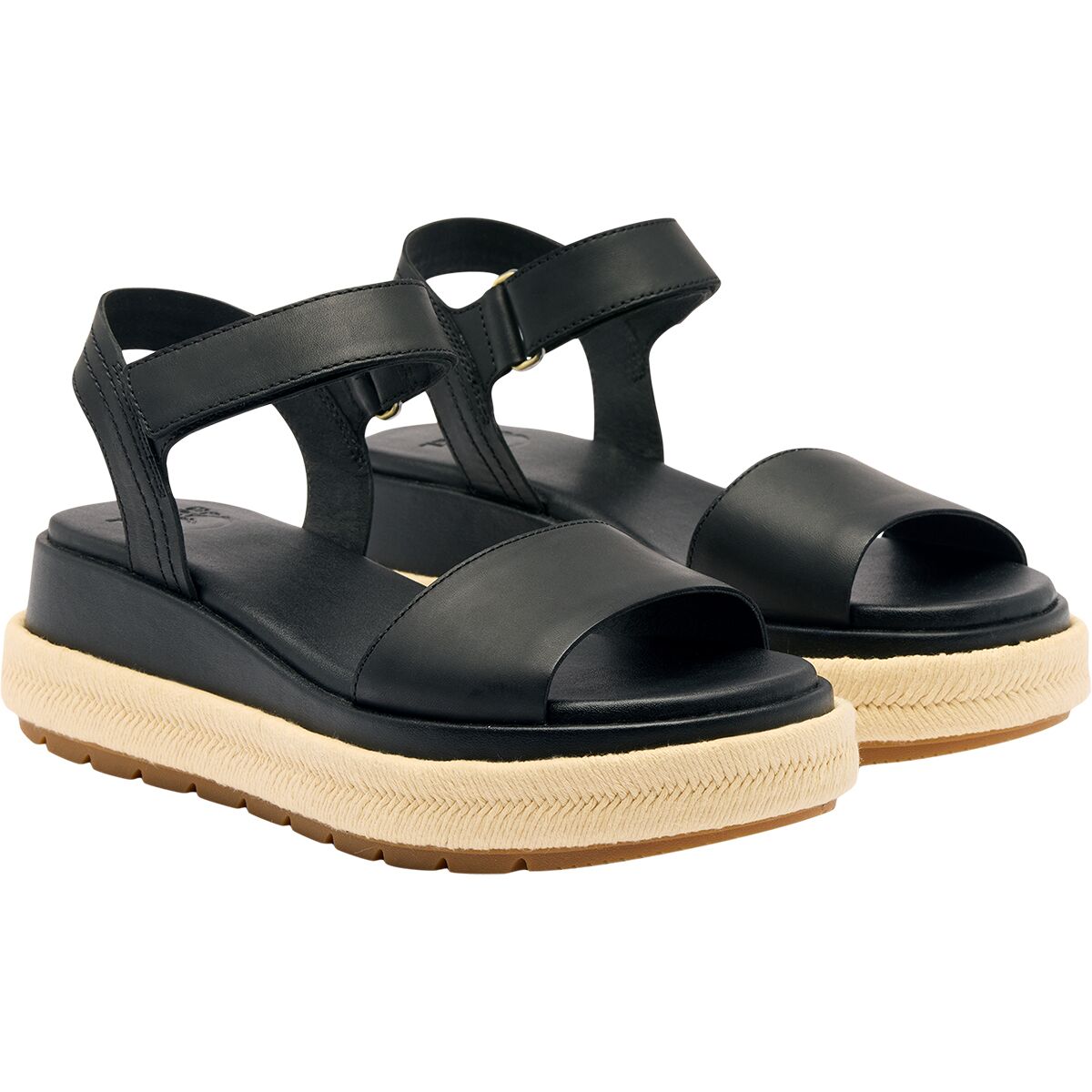 Женские сандалии SOREL Sunpeak Platform Sandal, цвет: Чёрный / Карамельный — фото 8