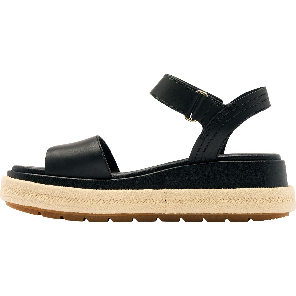 Женские сандалии SOREL Sunpeak Platform Sandal, цвет: Чёрный / Карамельный — фото 9
