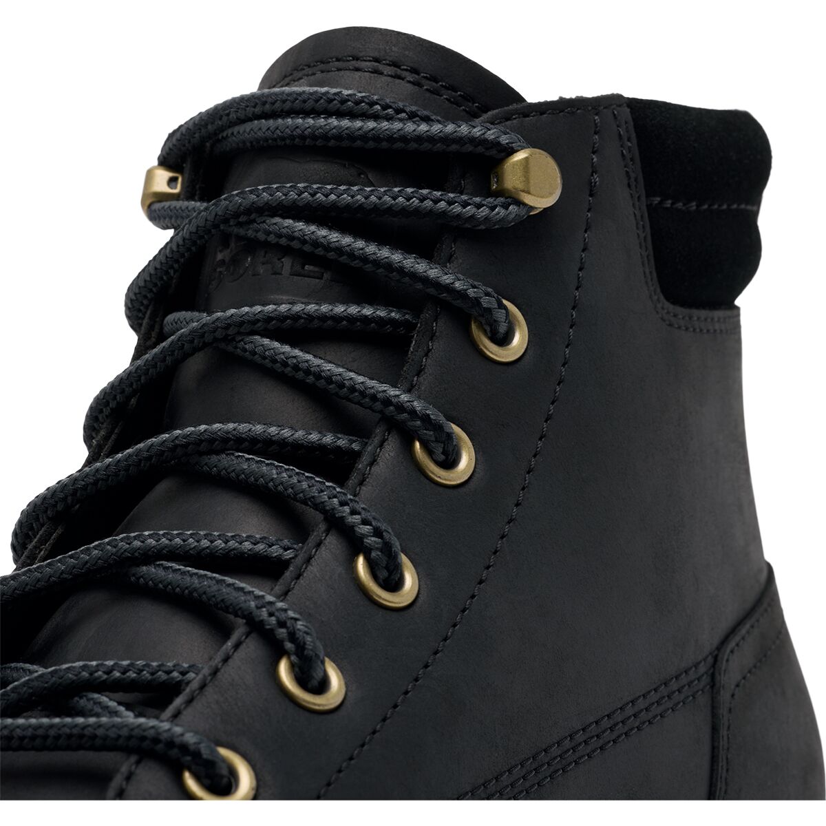 Мужские ботинки SOREL Lark-47 Moc Toe WP Boot, цвет: Чёрный / Выбеленный — фото 6
