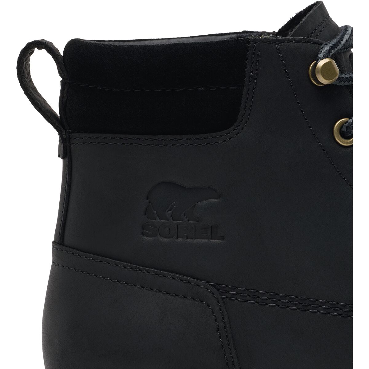 Мужские ботинки SOREL Lark-47 Moc Toe WP Boot, цвет: Чёрный / Выбеленный — фото 8