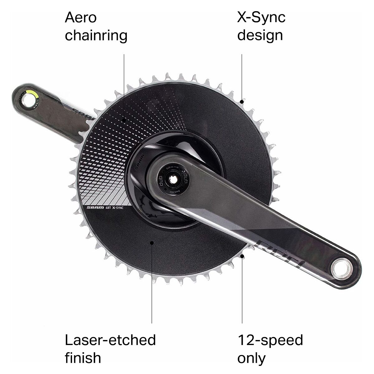 SRAM Red 1 DUB 12-Speed Aero Crankset - 2023