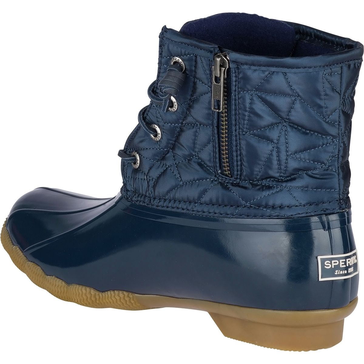 sperry women's saltwater shiny quilted rain boot