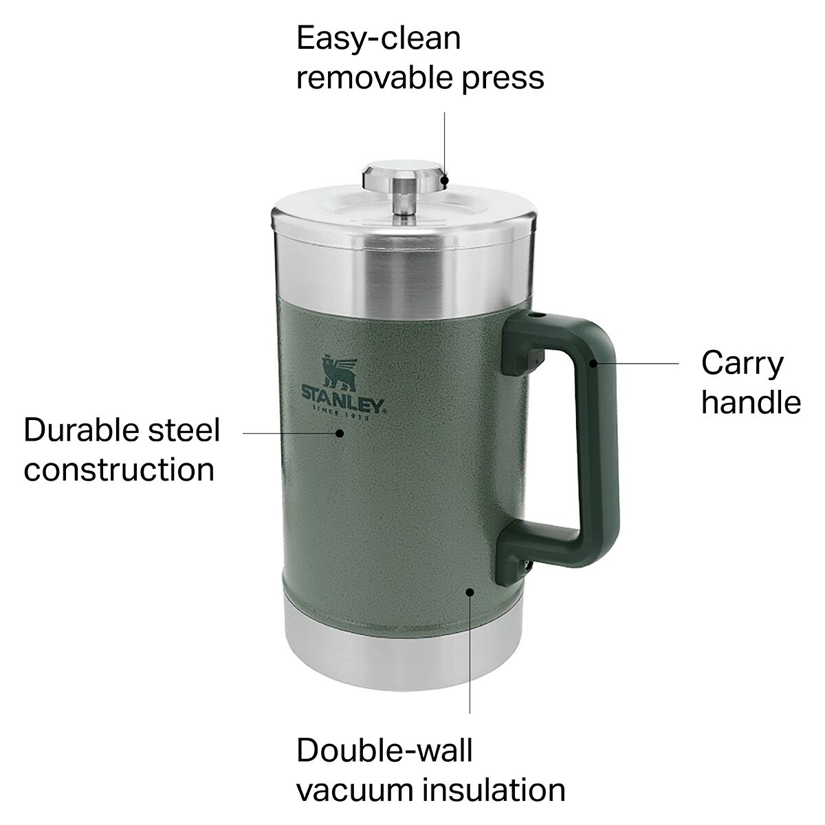 Stanley Classic Stay Hot French Press 48oz Hike & Camp