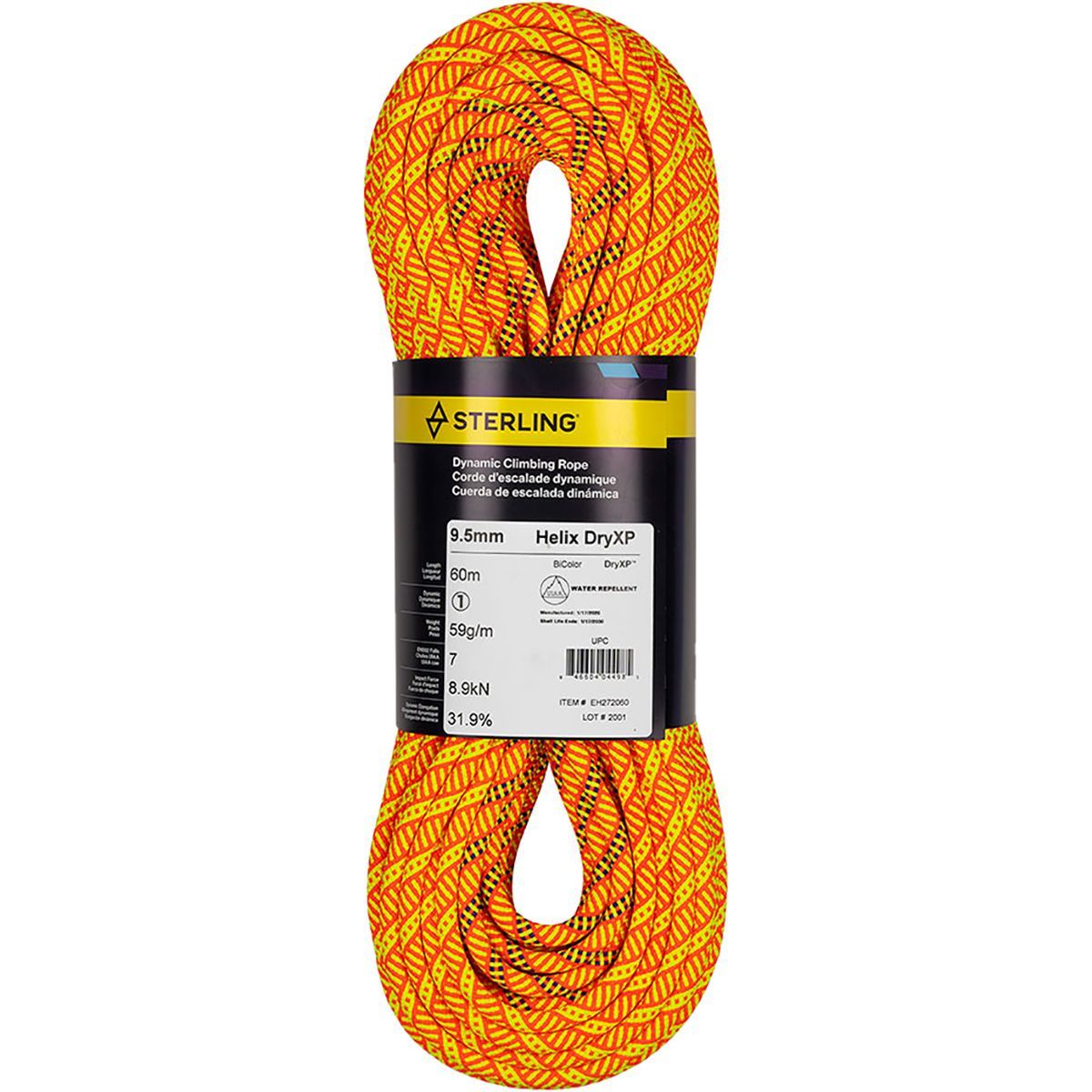 Sterling Evolution Helix DryXP Climbing Rope 9.5mm Climb