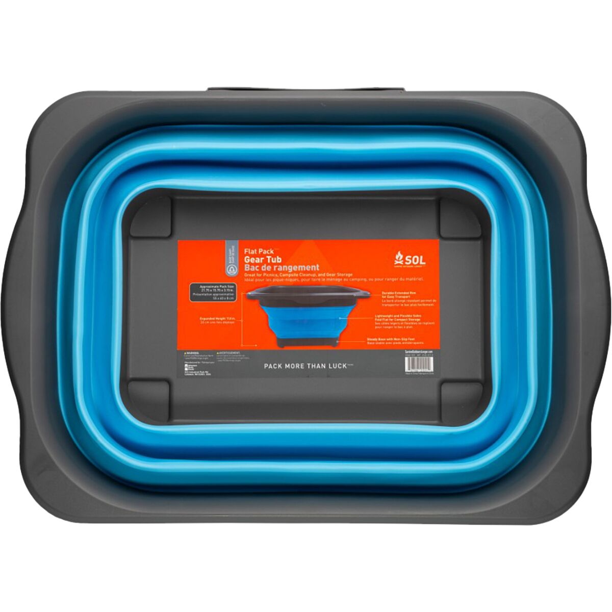 S.O.L Survive Outdoors Longer Flat Pack Gear Tub
