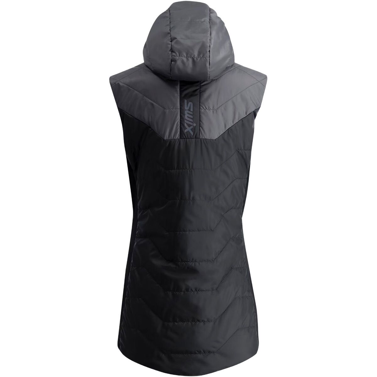 Женский жилет Swix Infinity Insulated Long Vest, цвет: Чёрный — фото 2