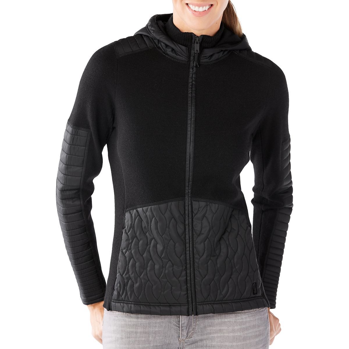 maxi padded coat with hood