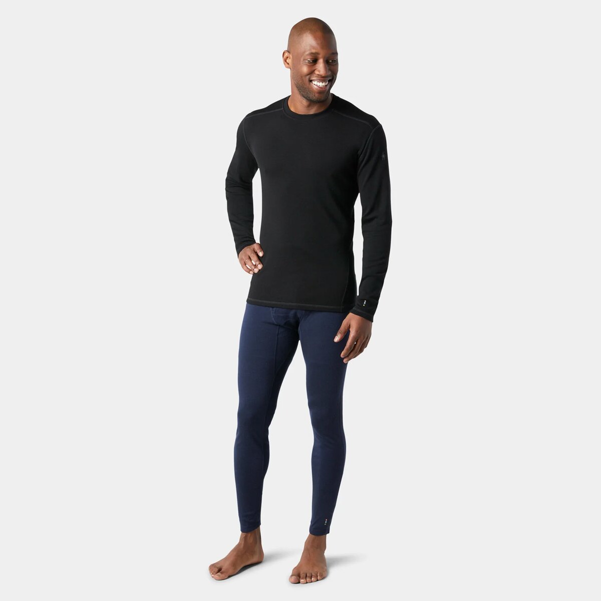 Мужской топ Smartwool Merino 250 Baselayer Crew, цвет: Чёрный — фото 4