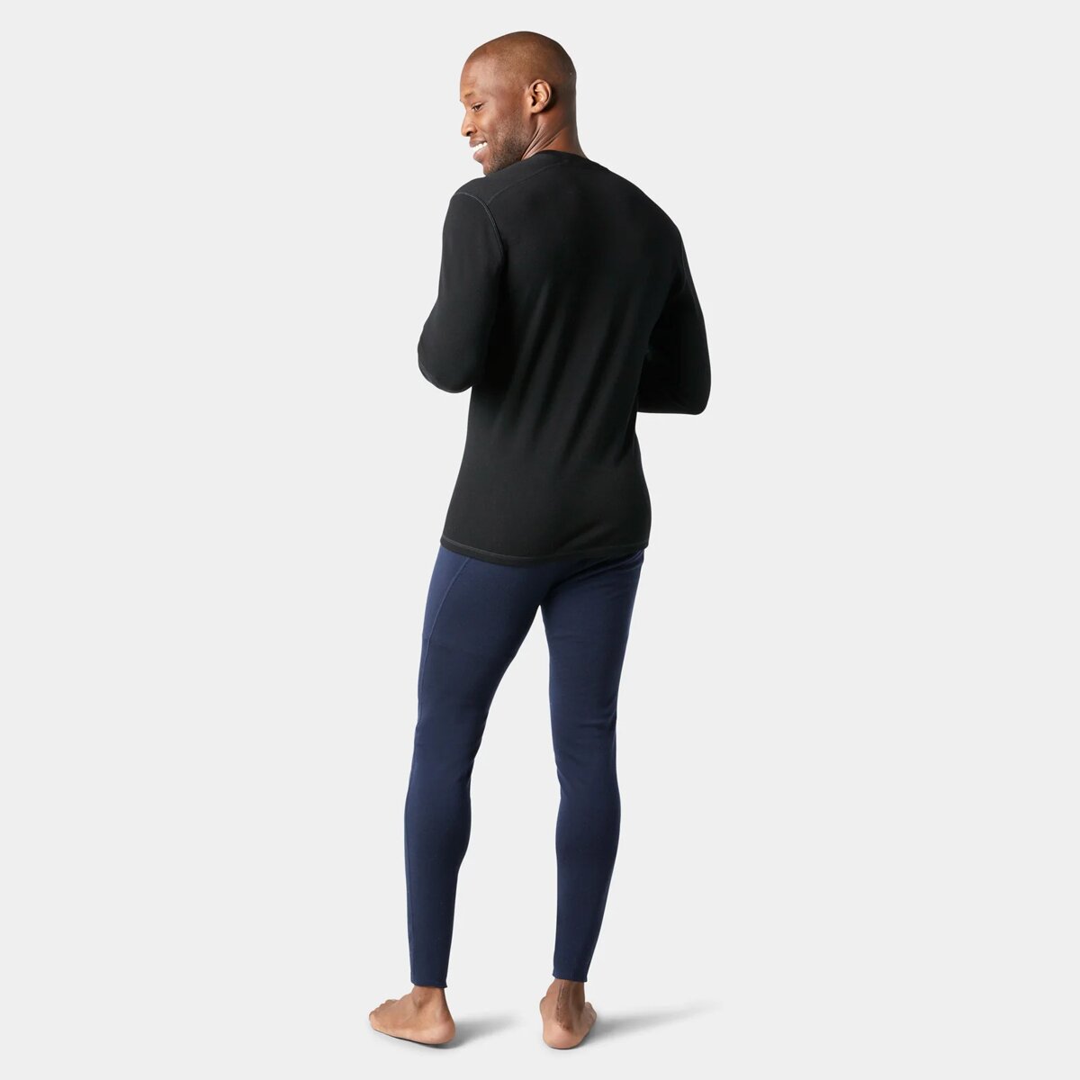 Мужской топ Smartwool Merino 250 Baselayer Crew, цвет: Чёрный — фото 2