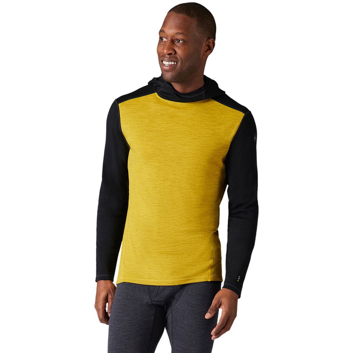 Smartwool Couche de base pour homme Merino 250 Pattern Crew - 100 % laine mérinos, Couleur changeante bleu chiné Laguna
