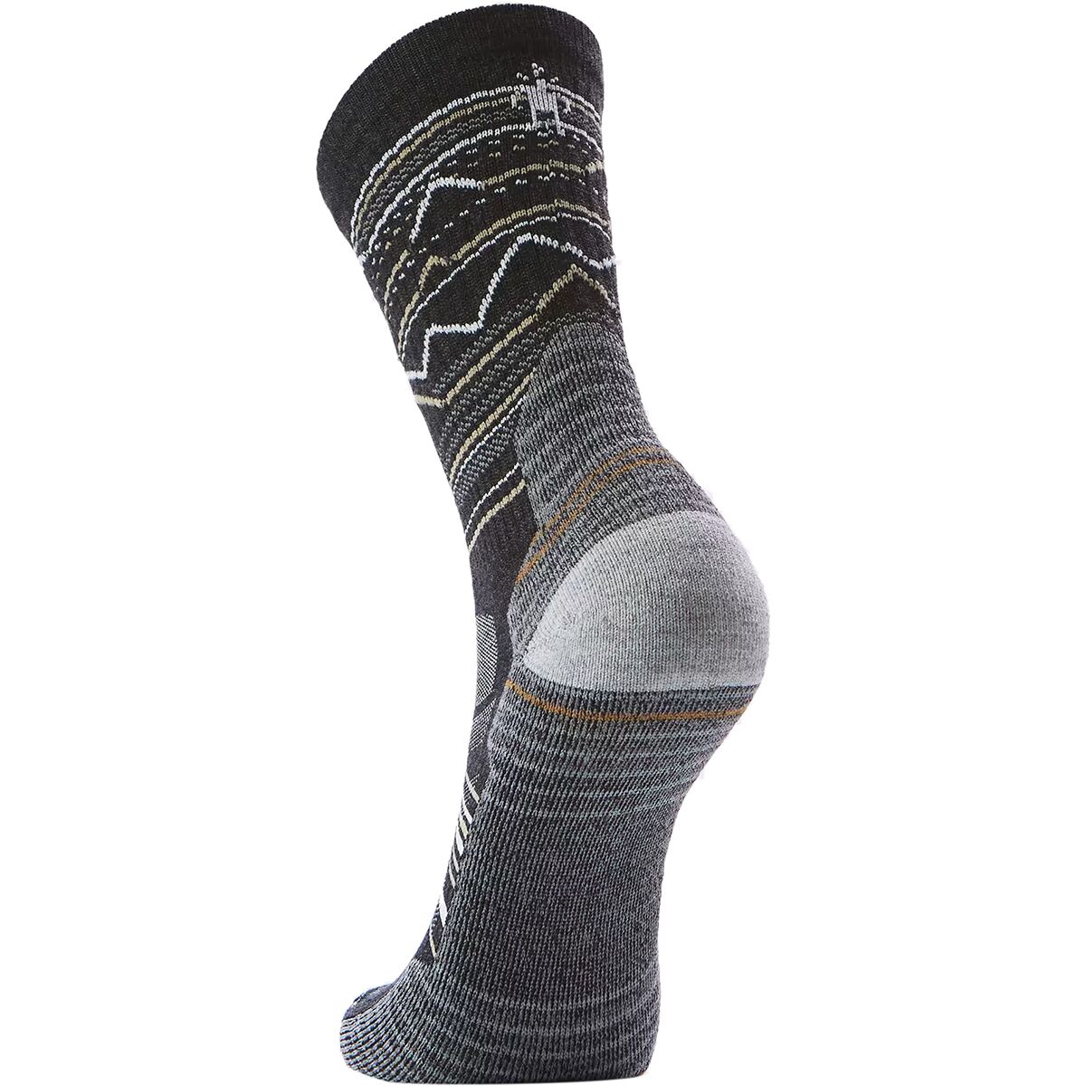 Топ Smartwool Performance Hike Light Cushion Mountain Range Pattern Crew, цвет: Угольный / Светлый серый — фото 2