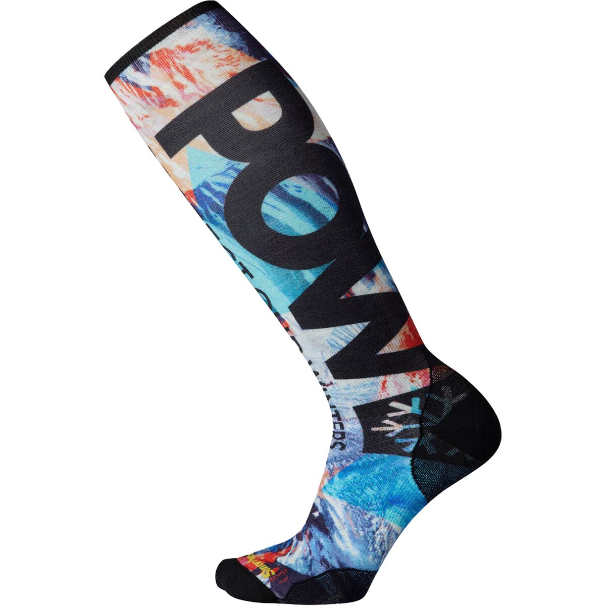 Ski Socks Smartwool Zero Cushion OTC Rainbow Trails Print (Laguna Blue
