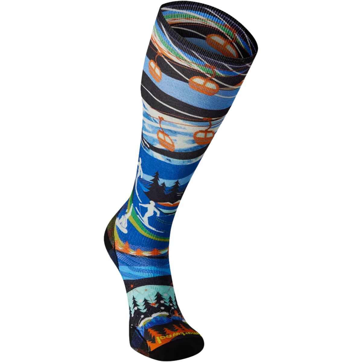 Smartwool Performance Ski Zero Cushion Skication Print OTC Sock