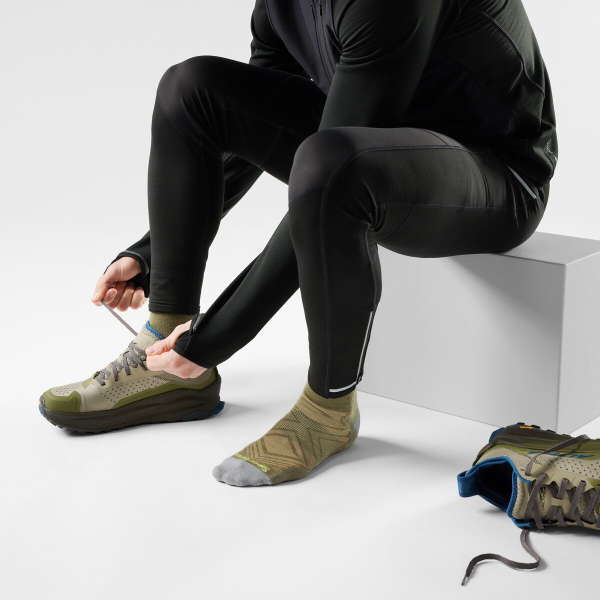 Носки Zero, средней высоты, с амортизацией — Smartwool, цвет: Зимний мох — фото 3