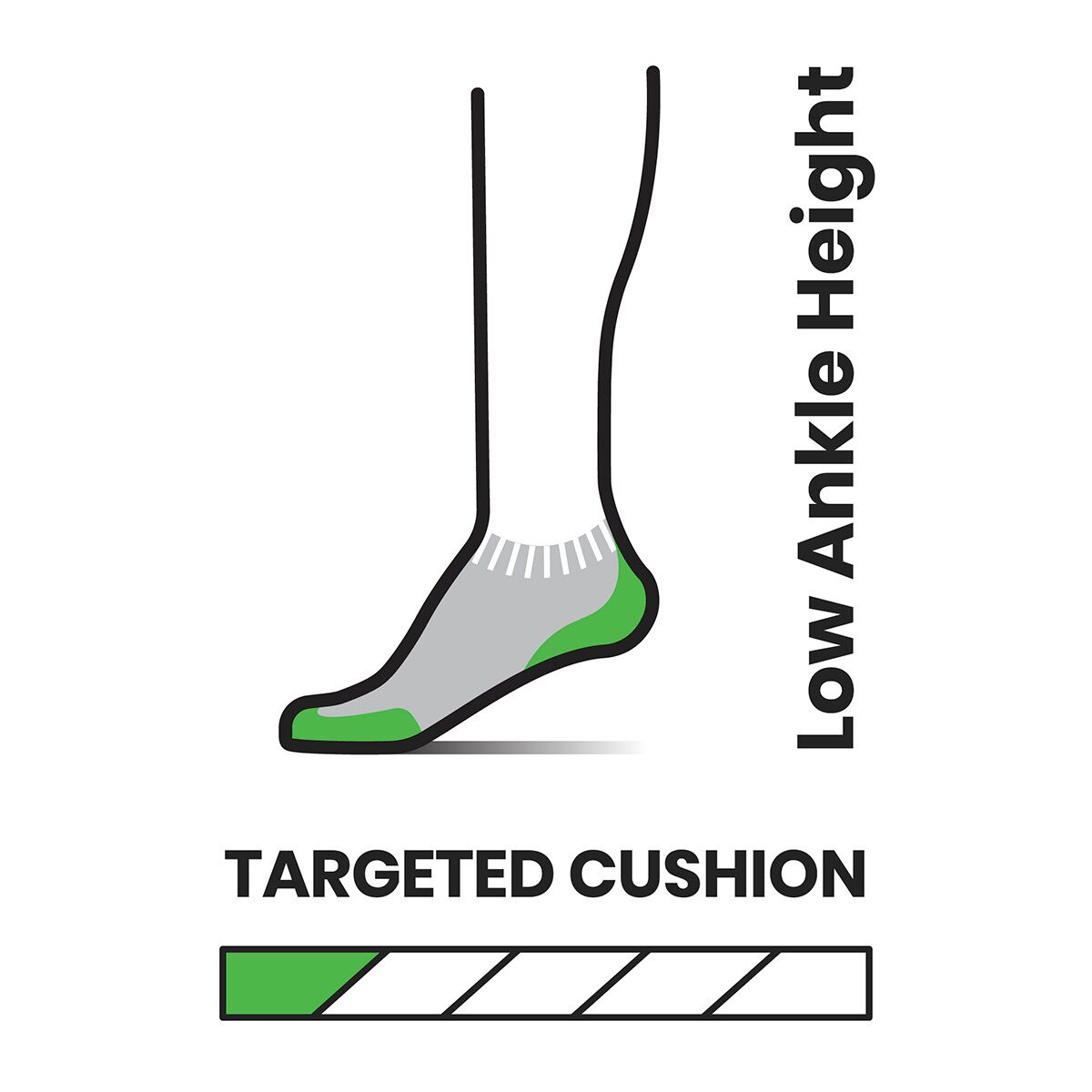 Smartwool Run Targeted Cushion Stripe Low Ankle Sock -...