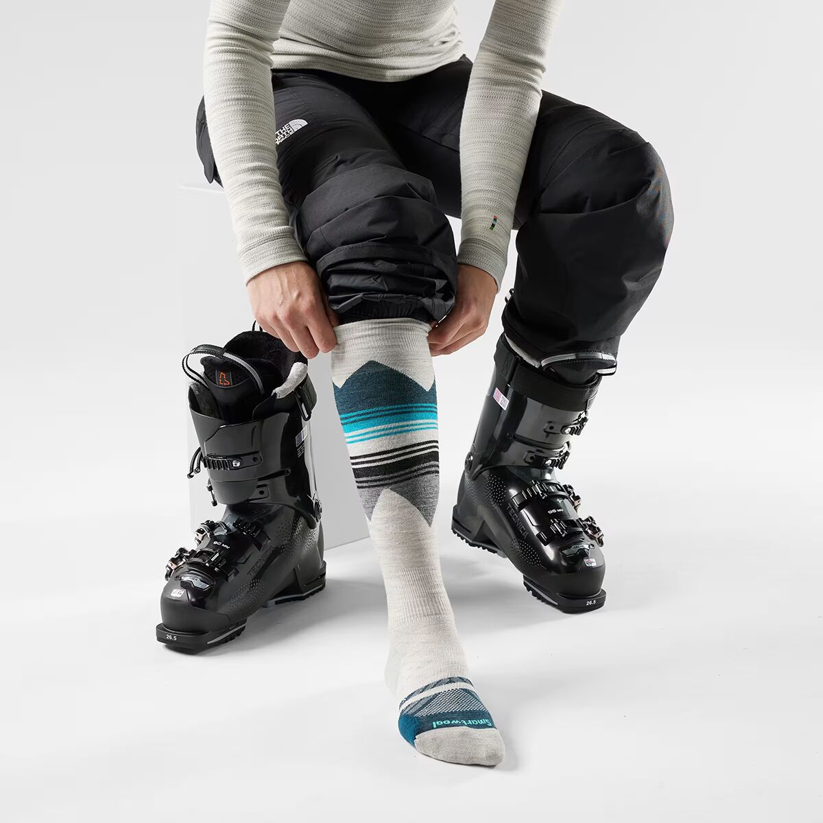 Носки Ski Targeted Pattern, высокие — Smartwool, цвет: Пепельный — фото 3