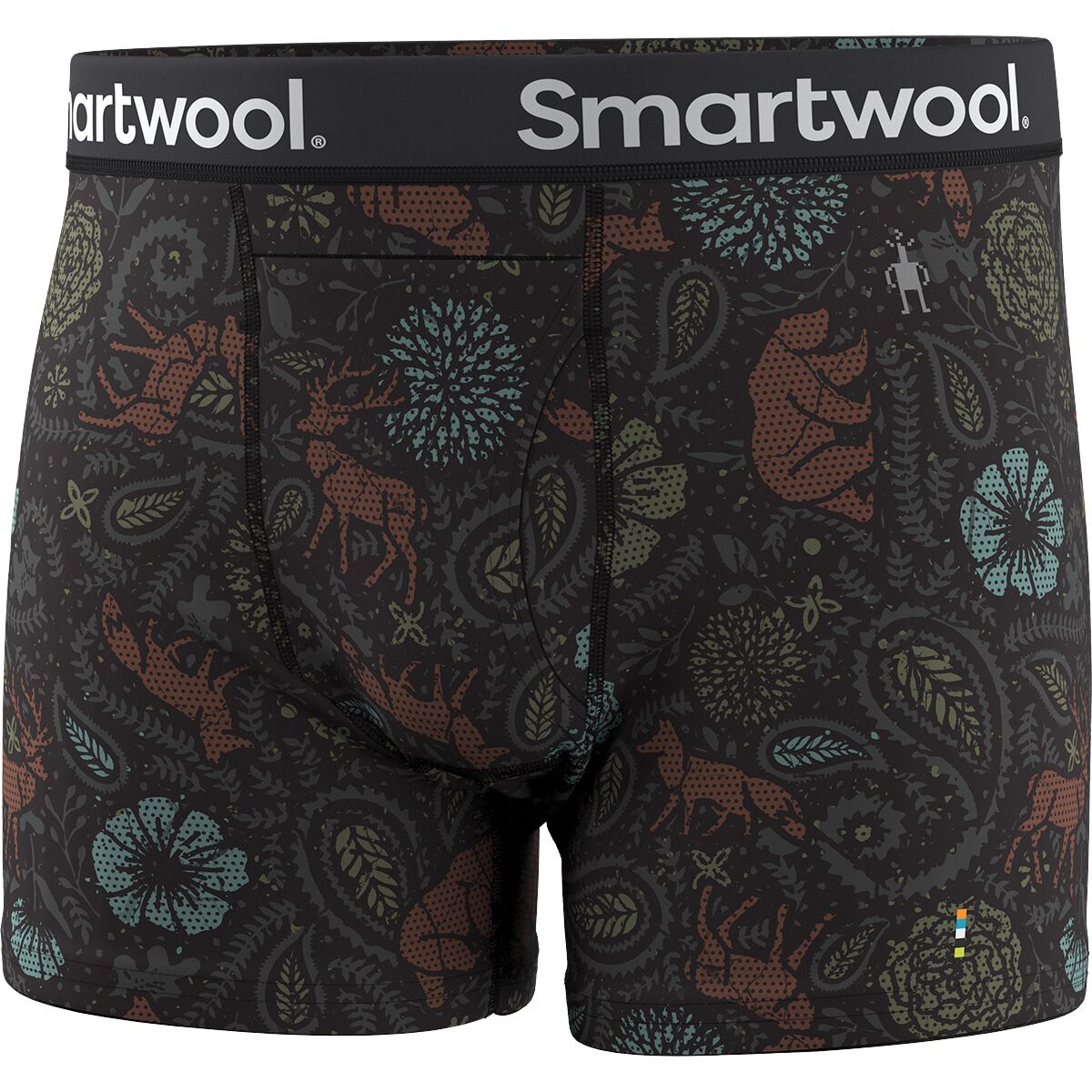 Трусы-боксеры для мужчин, шерсть мериноса — Smartwool, цвет: Чёрный — фото 2