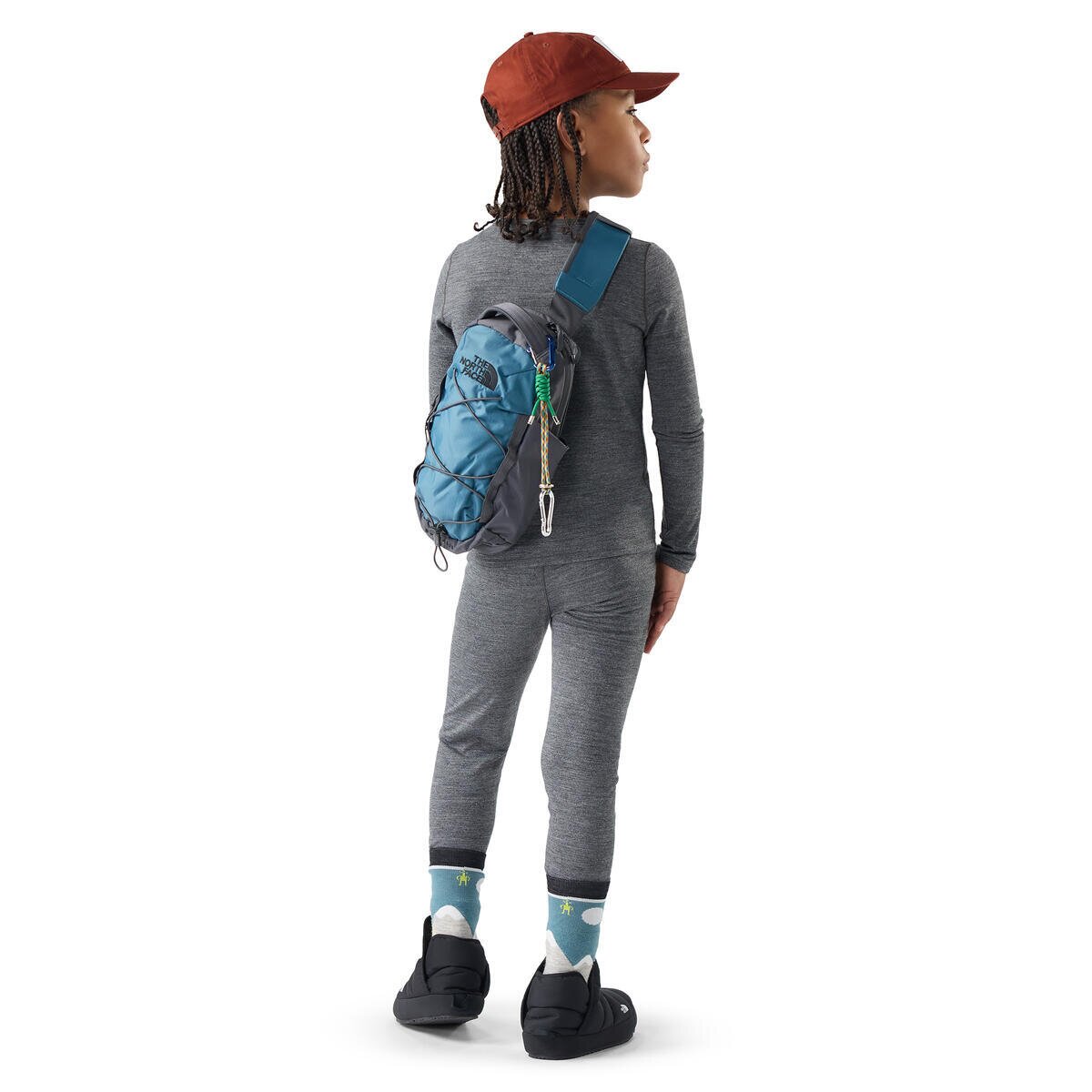 Детские брюки Smartwool Classic Merino Blend Base Layer Bottom, цвет: Угольный меланжевый — фото 2