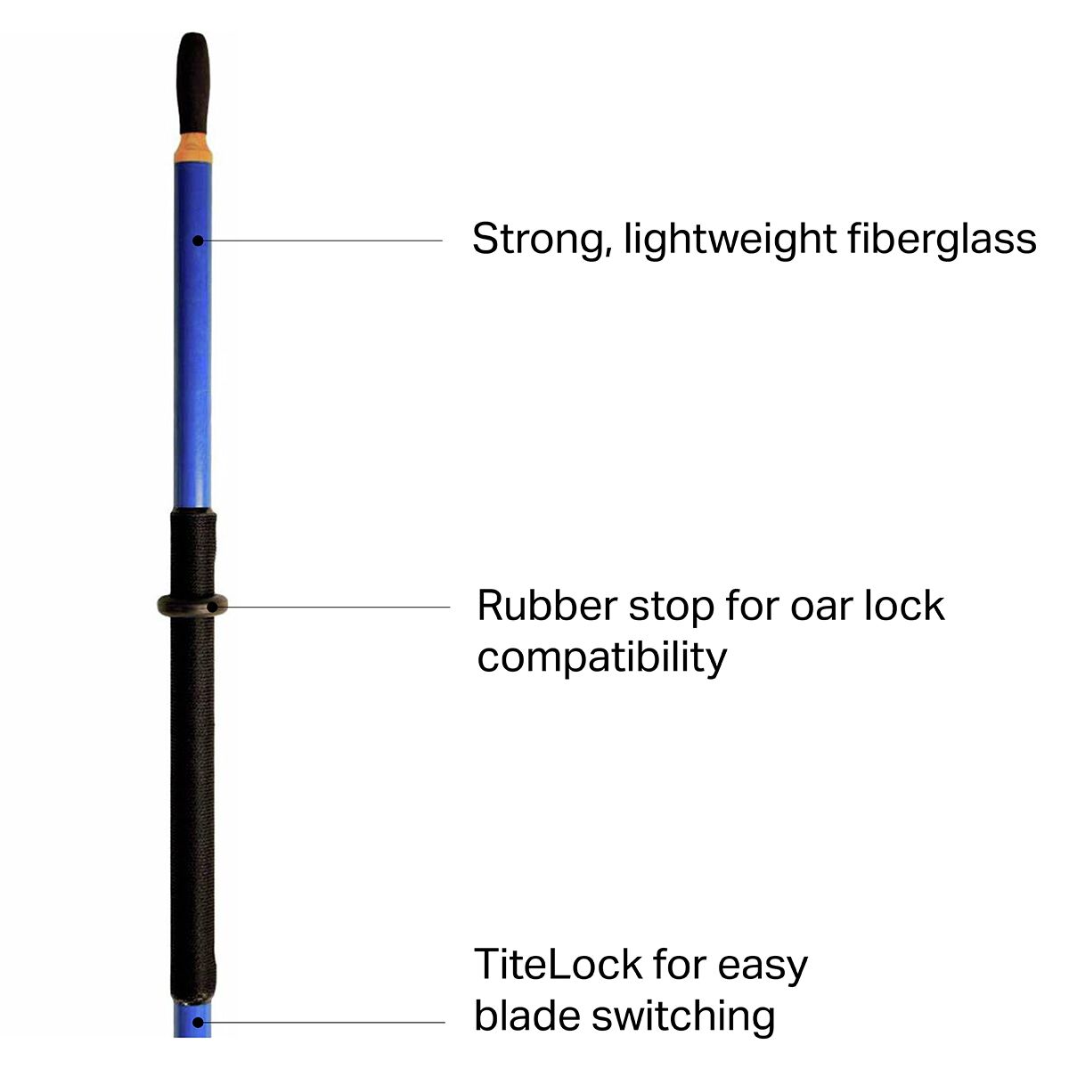 Sawyer Oars Polecat Oar Shaft + Rope Wrap
