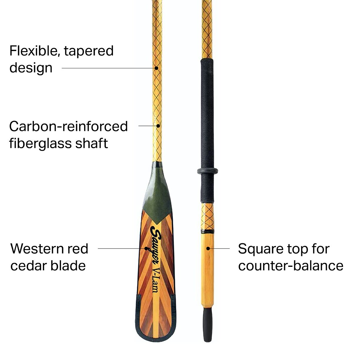 Sawyer Oars Sawyer Square Top V-Lam Oar