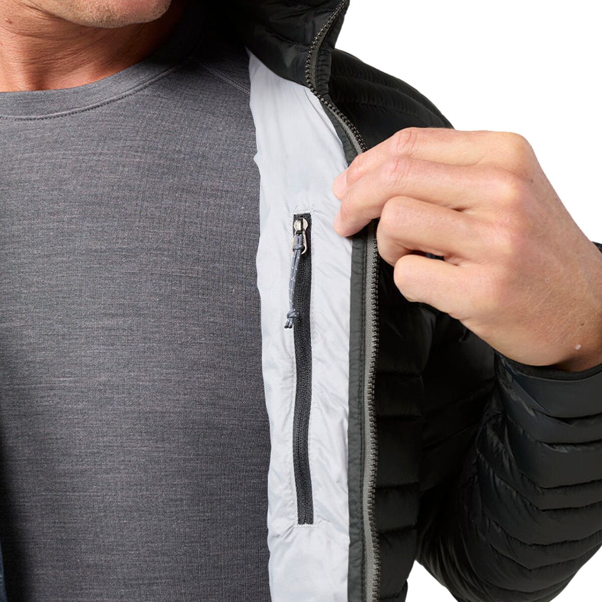 Мужской свитер Stio Pinion Full-Zip Down, цвет: Abyss — фото 5