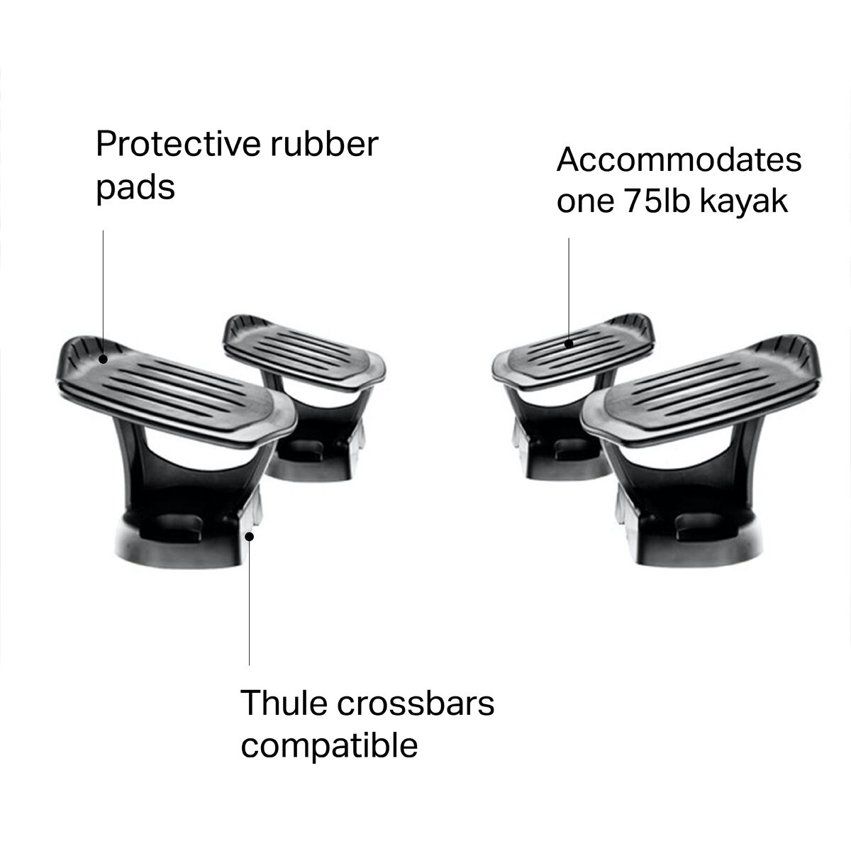 Thule Top Deck Kayak Saddle Surf