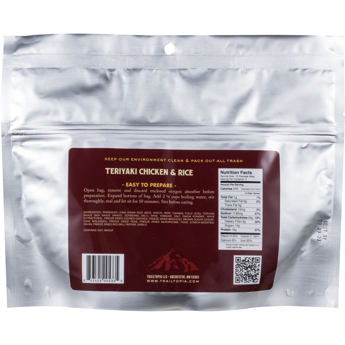 Trailtopia Teriyaki Chicken & Rice