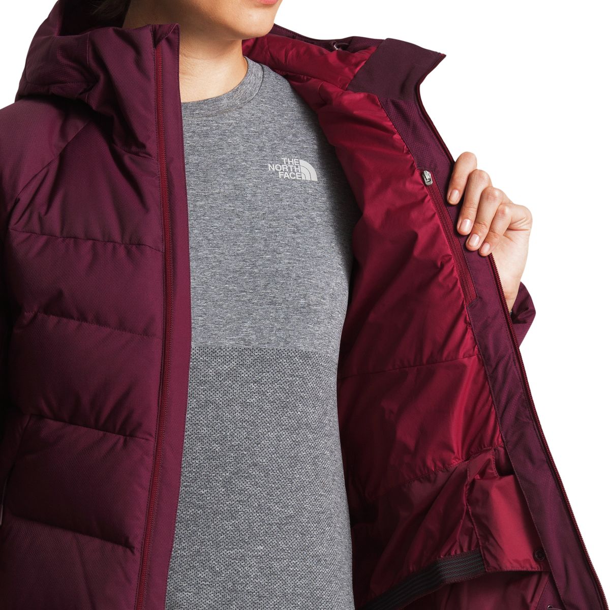 The North Face Heavenly Hooded Down Jacket Women's Clothing