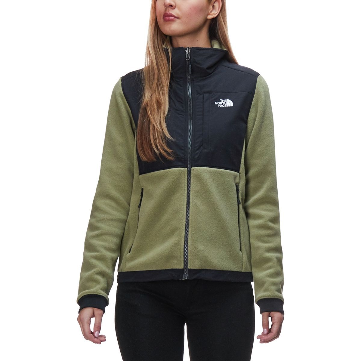 sien the north face denali sage green fleece jacket