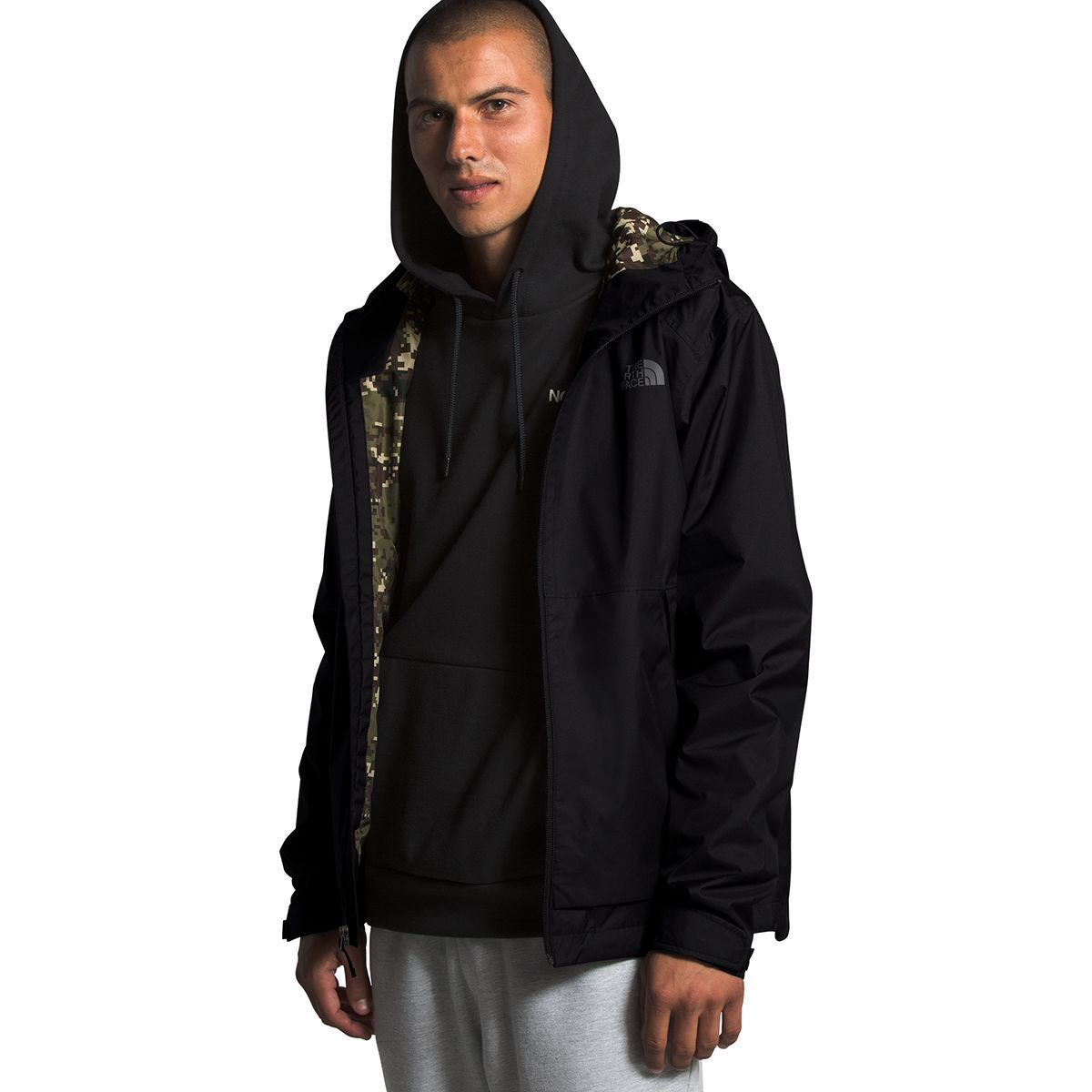 the north face millerton jacket black bandana