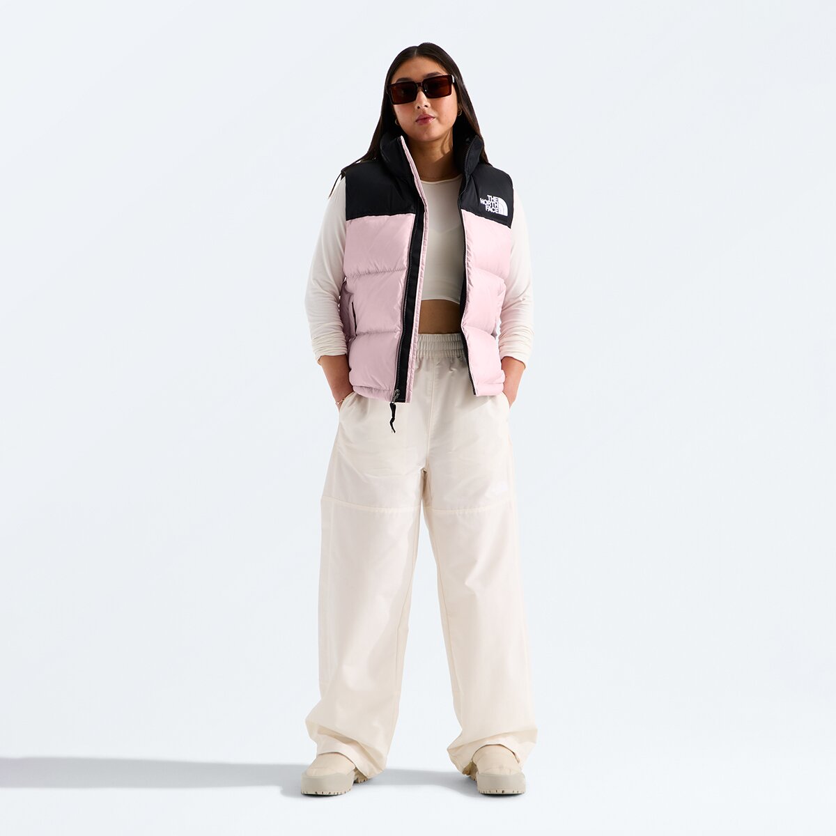 Женский жилет The North Face 1996 Retro Nuptse Vest, цвет: Металлический розовый / Чёрный — фото 6