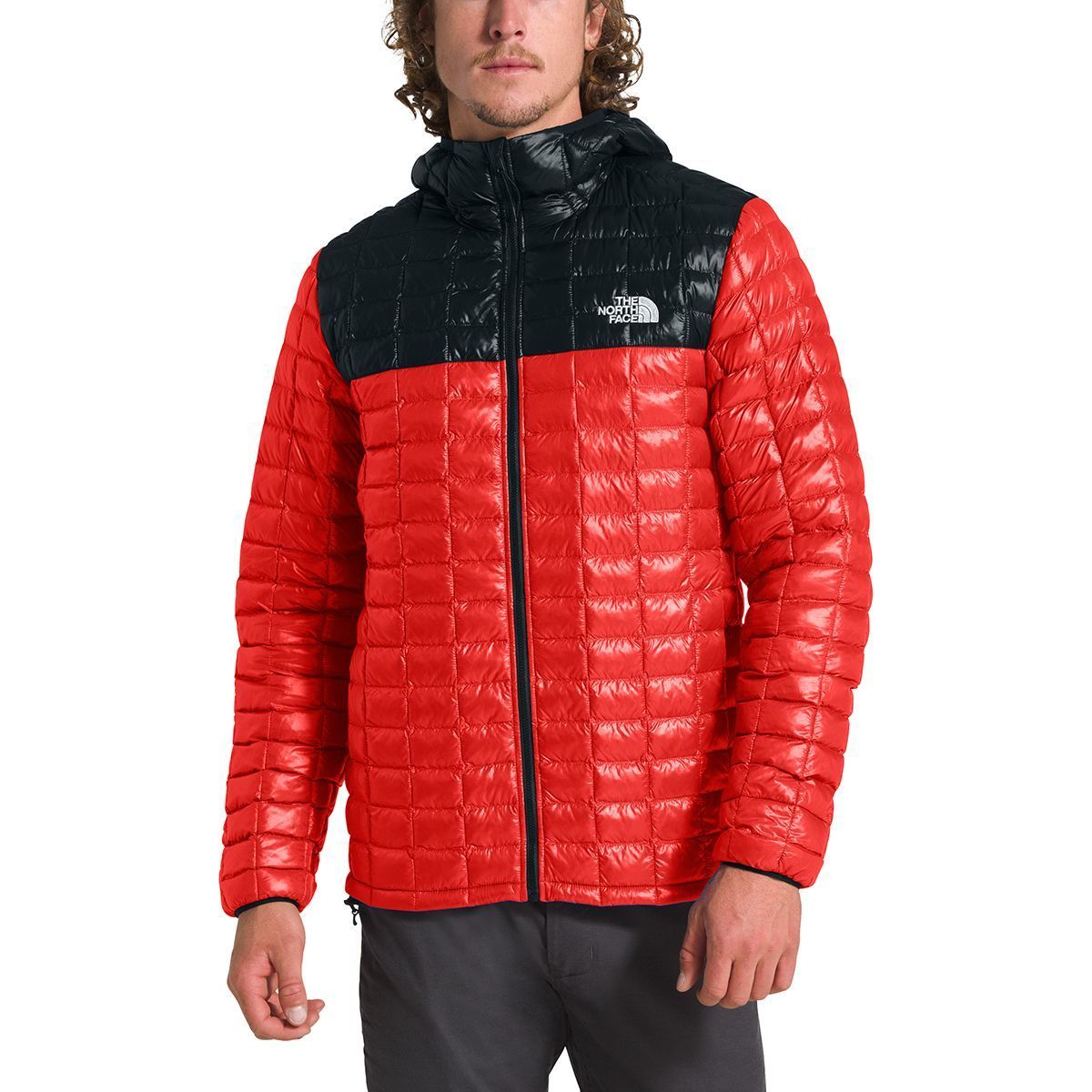red north face thermoball jacket