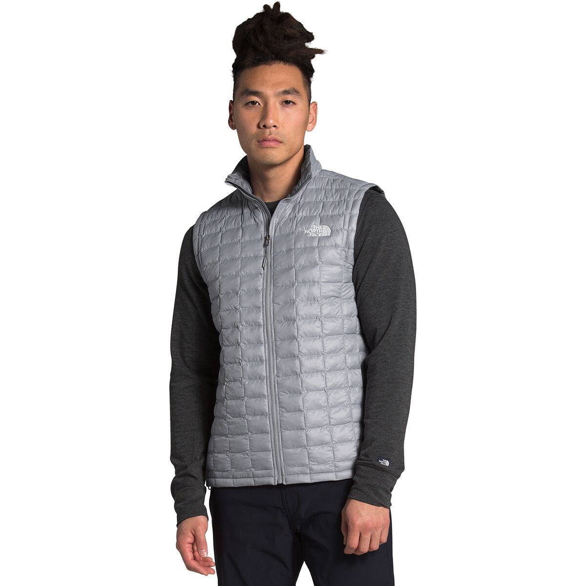 north face silver vest