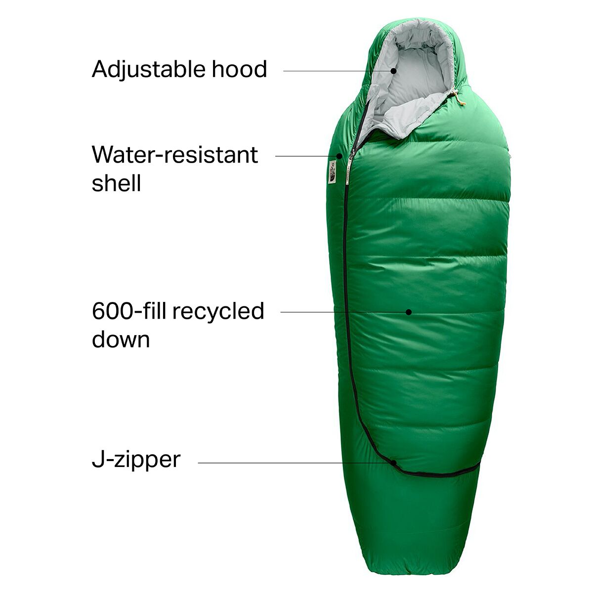 The North Face Eco Trail Sleeping Bag 0F Down Hike & Camp