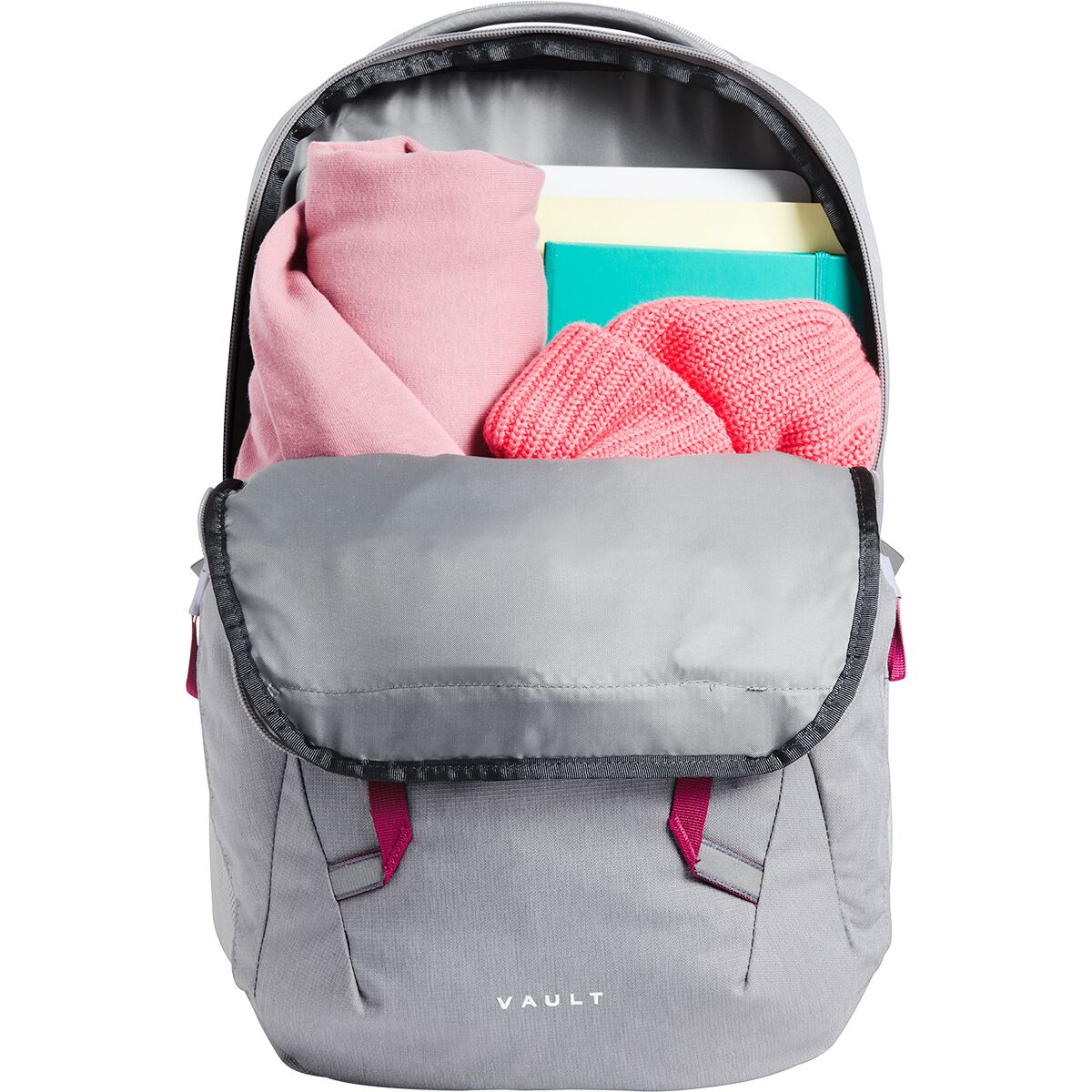 north face vault backpack in pink