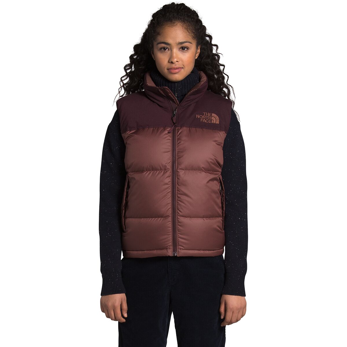 north face maroon vest