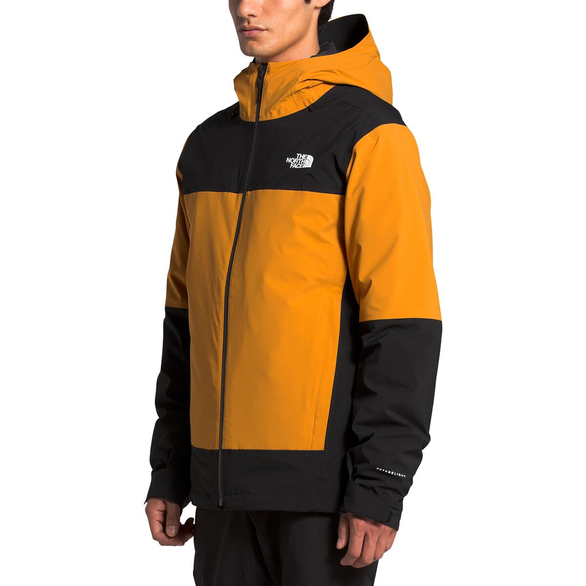 orange north face jacket mens