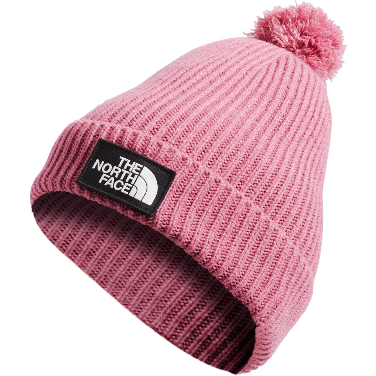 north face baby box logo pom beanie