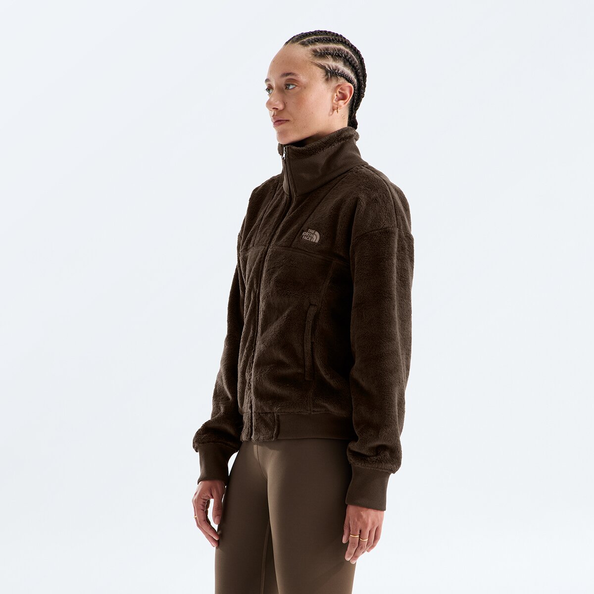 Женская куртка The North Face Luxe Osito Full-Zip, цвет: Тёмный каштановый — фото 3