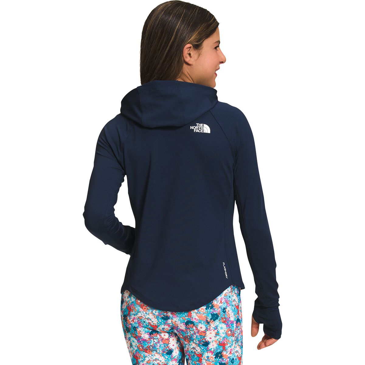 Худи The North Face Amphibious Full-Zip Sun для девочек, цвет: Снежный тёмно-синий — фото 2