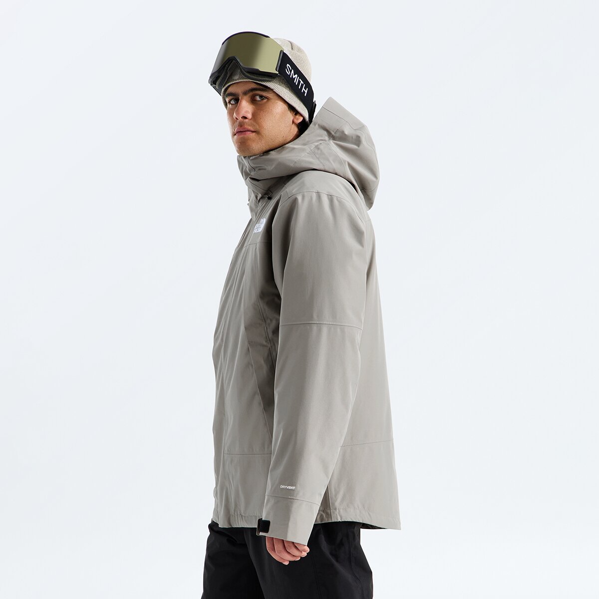 Мужская куртка The North Face Clement Triclimate, цвет: Серо-бежевый / Каштановый — фото 5