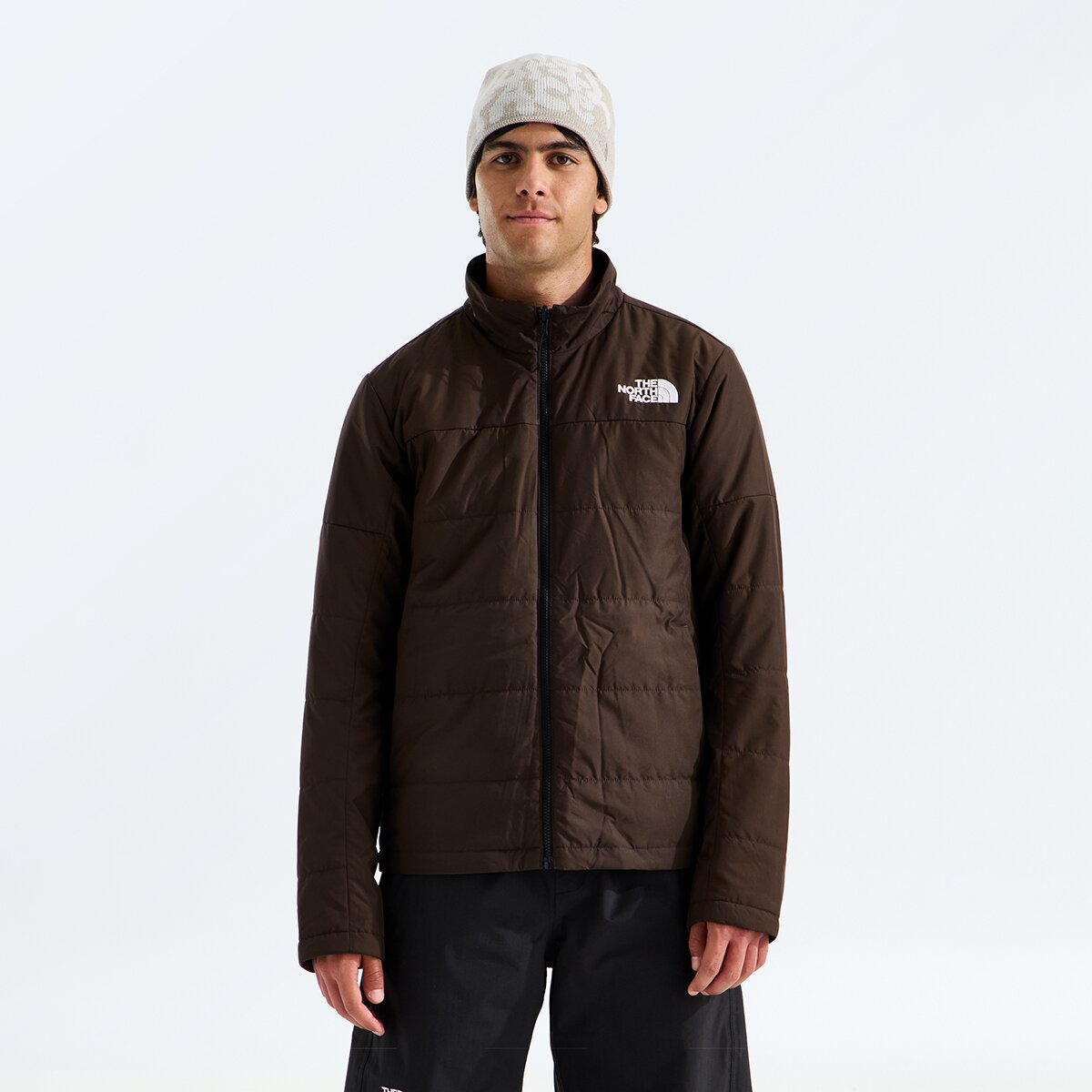 Мужская куртка The North Face Clement Triclimate, цвет: Серо-бежевый / Каштановый — фото 7