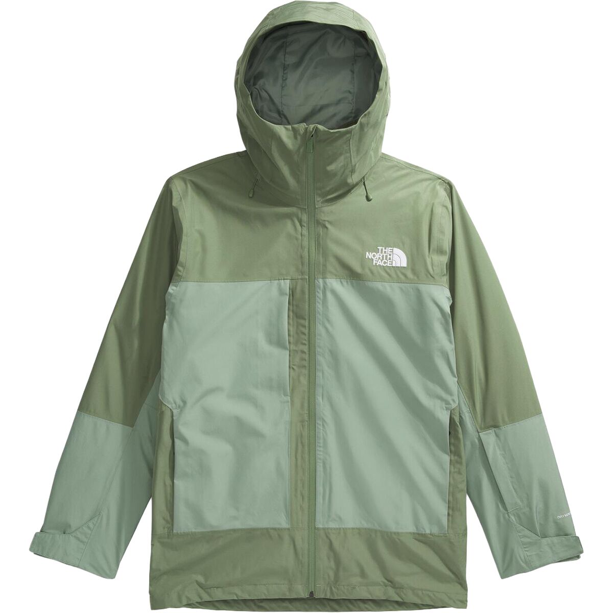 Мужская куртка The North Face ThermoBall Eco Snow Triclimate, цвет: Туманный / Сланцевый мох — фото 2