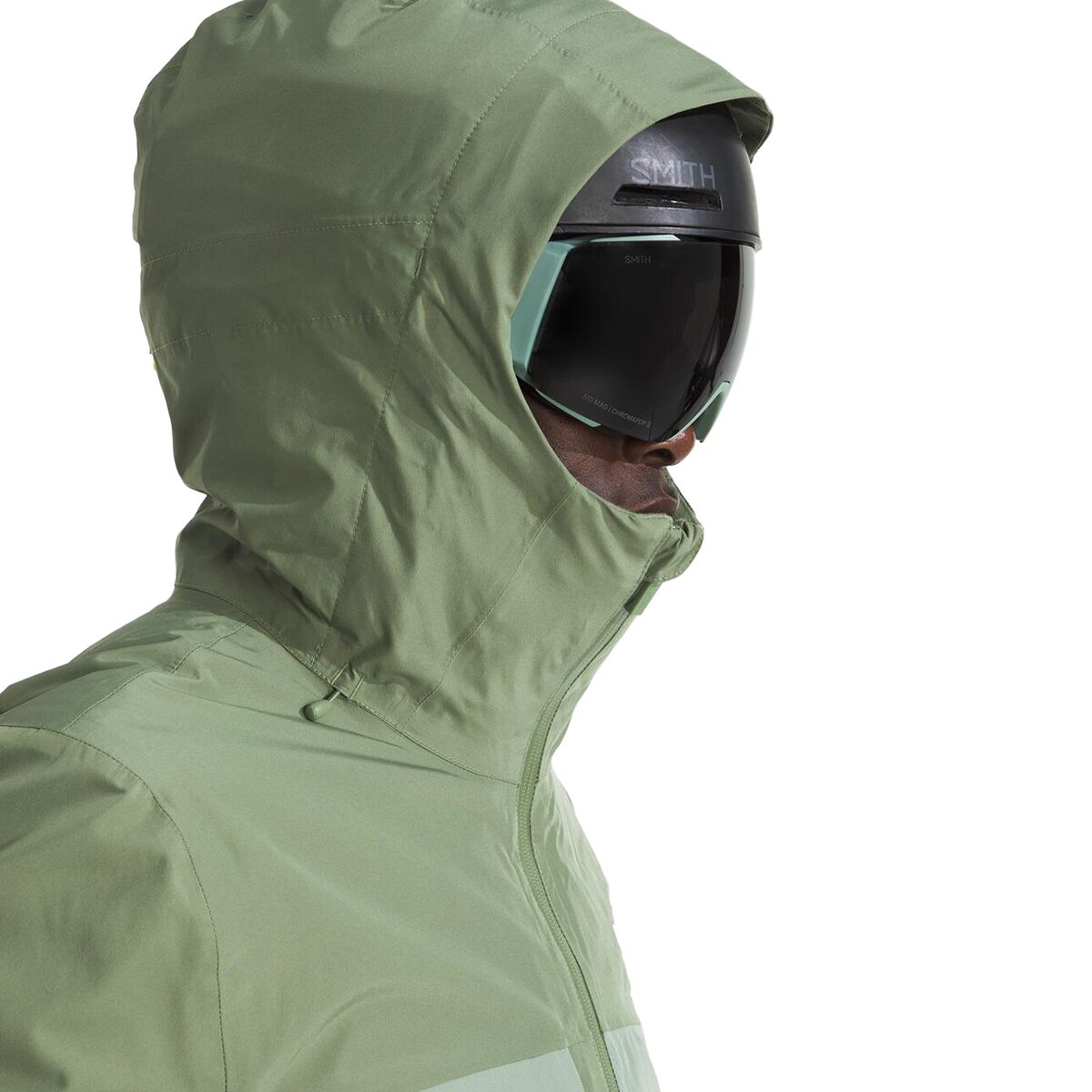 Мужская куртка The North Face ThermoBall Eco Snow Triclimate, цвет: Туманный / Сланцевый мох — фото 8