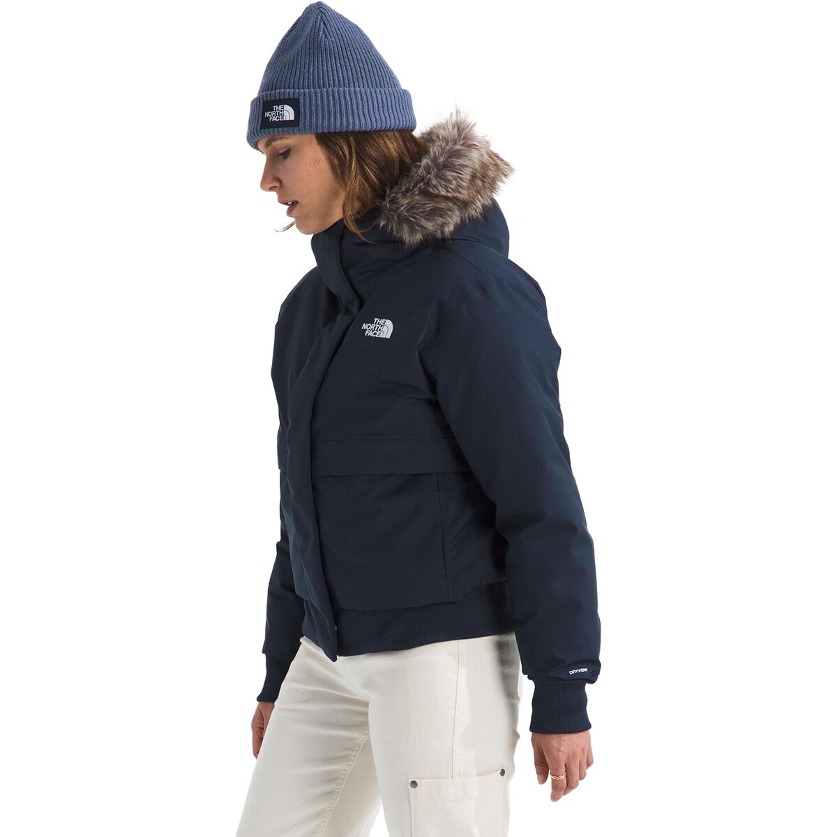 Arctic Freeze Black Bomber Womens Leather Jacket with Hoodie main image 1