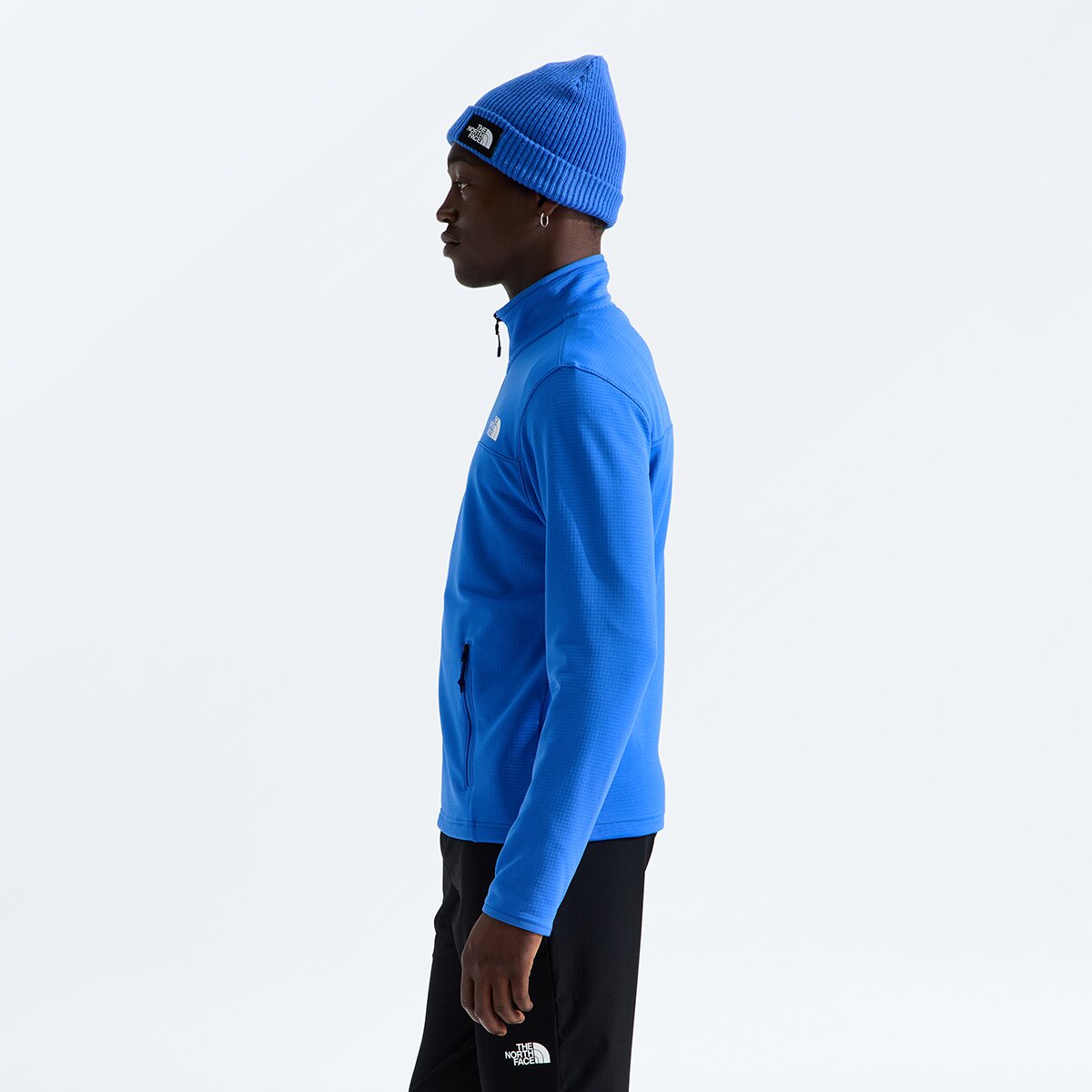 Мужская куртка The North Face Cedar Trail Grid Fleece Full Zip, цвет: Синий — фото 3